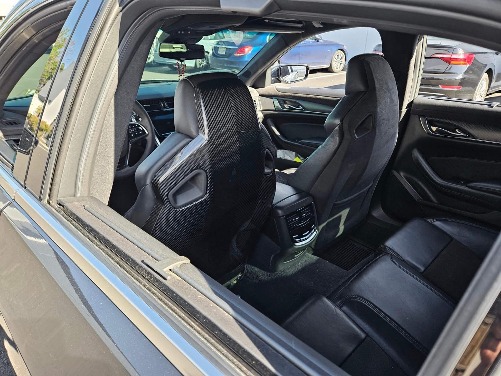 2016+ CADILLAC CTS-V3  | RECARO CARBON FIBER SEAT REAR PANEL COVER REPLACEMENT (DRIVER AND PASSENGER)